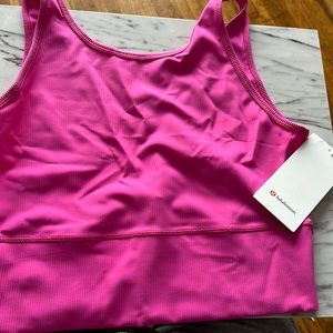 lululemon size 14 fuchsia Power Pivot Tank Rib NWT